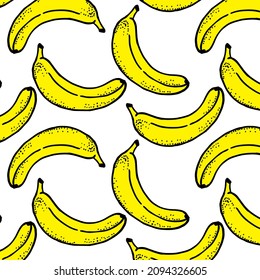 Bananas seamless pattern. Vector illustration