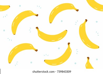 Bananas seamless pattern. Vector illustration