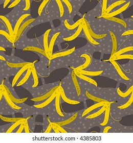 Bananas. Seamless vector wallpaper