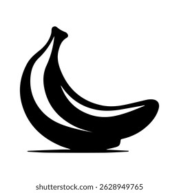 Diseño del Vector de la silueta de las bananas con un fondo blanco