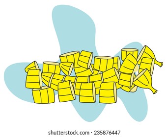 Bananas Slices for Fruit Salad