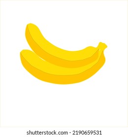Bananas vector arranged in a row on abstract background.