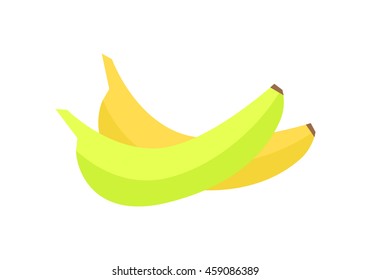Bananas vector in flat style design. Fruit illustration for conceptual banners, icons, mobile app pictogram, infographic, and logotype element. Isolated on white background.     