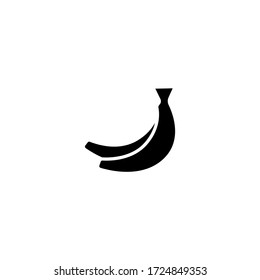 Bananas vector icon in black solid flat design icon isolated on white background
