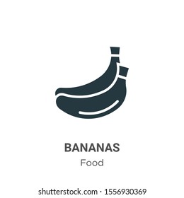 Bananas vector icon on white background. Flat vector bananas icon symbol sign from modern food collection for mobile concept and web apps design.