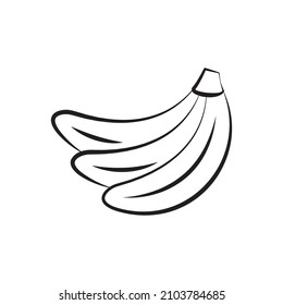 Bananas vector Outline Icon Design illustration. Food and Drink Symbol on White background EPS 10 File