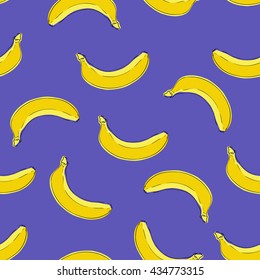 bananas vector, Seamless pattern with bananas, food background, Seamless background. Vector illustration. idea for textile design
