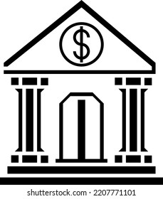 icono de vector plano banck negro
