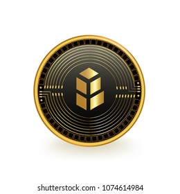 Bancor Cryptocurrency Coin Isolated