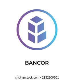 Bancor Cryptocurrency token icon. BNT token symbol. Cryptocurrency vector icon. Flat Vector illustration - Vector