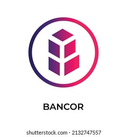 icono de símbolo (token) Bancor Cryptocurrency. Símbolo BNT. Icono de vector criptodivisa. Ilustración de vector plano - Vector