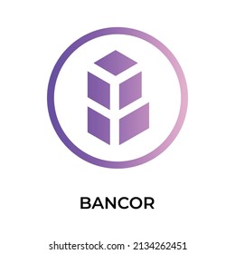 Bancor Cryptocurrency token icon. BNT token symbol. Cryptocurrency vector icon. Flat Vector illustration - Vector