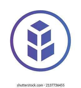 icono de símbolo (token) Bancor Cryptocurrency. Símbolo BNT. Icono de vector criptodivisa. Ilustración de vector plano - Vector