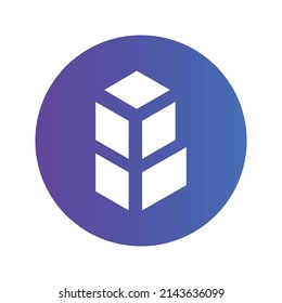 icono de símbolo (token) Bancor Cryptocurrency. Símbolo BNT. Icono de vector criptodivisa. Ilustración de vector plano - Vector