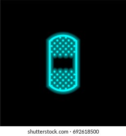 Band Aid Blue Glowing Neon Ui Ux Icon. Glowing Sign Logo Vector