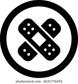 band aid first aid icon Medical and Health care vector image
