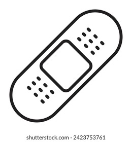 Icono de línea plana de ayuda de banda. ilustración vectorial.