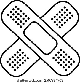 Band aid graphics Injury bandage vector Medical plaster symbol Medical patch vector