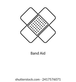 Band Aid icon. Band Aid icon for banners, simple medical services sign on white background..eps