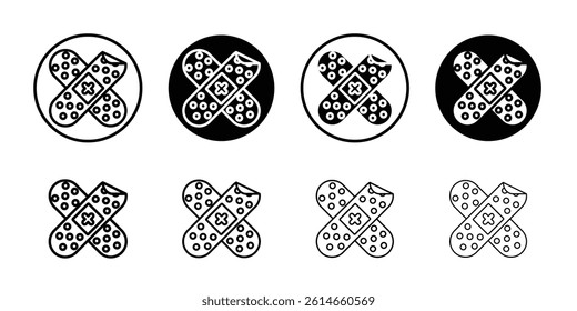 Band aid icon flat and simple set design
