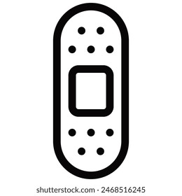 band aid icon with outline style