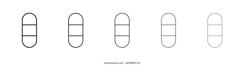 Icono de tirita Símbolo plano de línea delgada simple