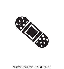 Band aid icon Thin line flat illustration
