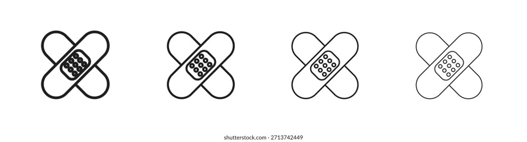 Icono de tirita. Vector de pictogramas aislados.