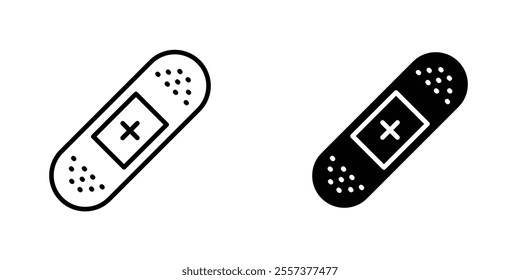 Band aid Icon vector. liner and flat style icons set.