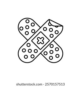 Band aid icon Vector logo set flat