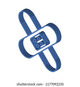 Band aid isometric left top view 3D icon
