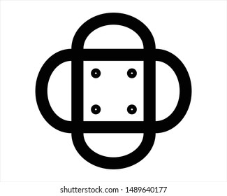 band aid line icon - vector