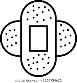 Design de ícone de vetor de linha de auxílio de banda