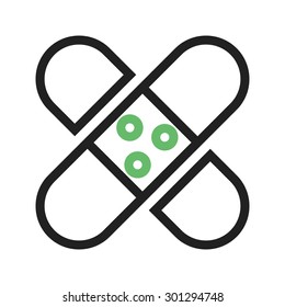 Band, aid, medical, bandage icon vector image. Can also be used for healthcare and medical. Suitable for mobile apps, web apps and print media.