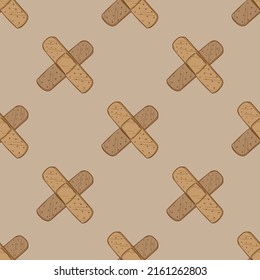 Band Aid Seamless Vector Pattern