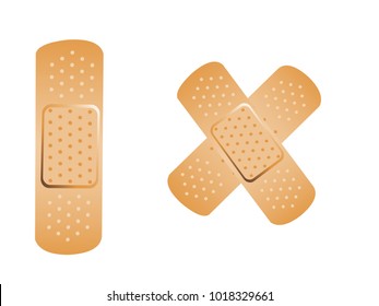 Band Aid Straight And Criss-Cross Vector