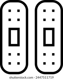 band aids icon. Thin linear style design isolated on white background