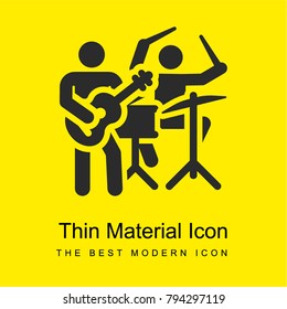 Band bright yellow material minimal icon or logo design