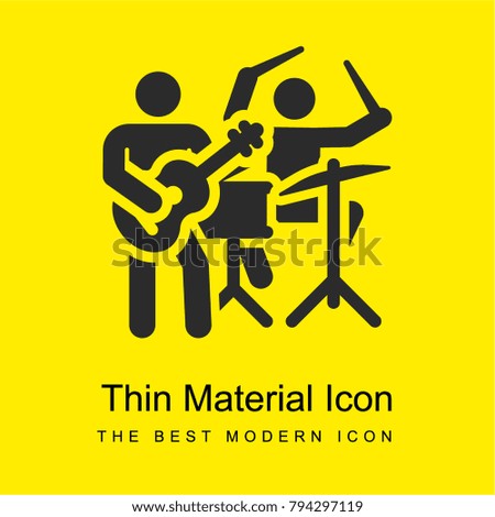 Band bright yellow material minimal icon or logo design