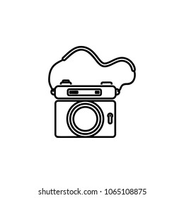 band camera icon. Element of photo and video camera for mobile concept and web apps. Thin line  icon for website design and development, app development. Premium icon on white background