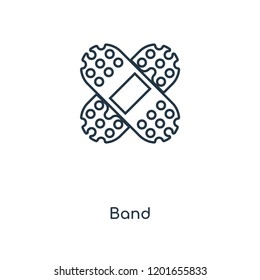 Band concept line icon. Linear Band concept outline symbol design. This simple element illustration can be used for web and mobile UI/UX.