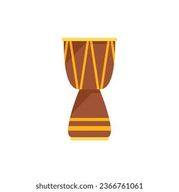 Band drum icon flat vector. Snare roll. Toy jazz isolated