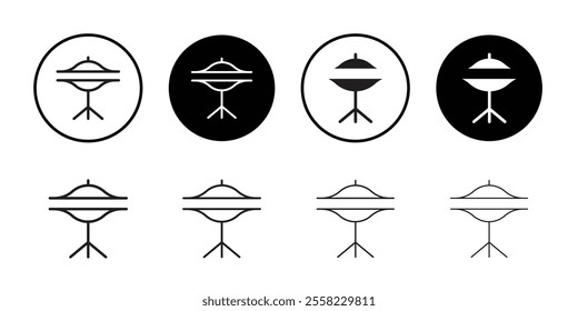 Band drums icon Flat line illustration