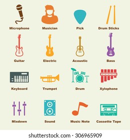 band elements, vector infographic icons