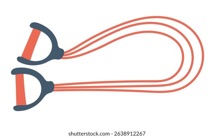 Band expander, universal. Sports equipment training. Sports, fitness. Flat color is isolated. It is suitable for applications, websites, blogs, training, yoga, health, rehabilitation, active lifestyle
