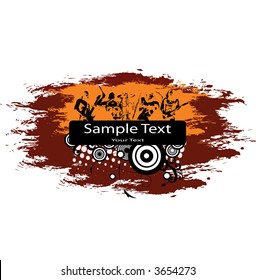 band with grunge background