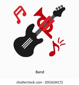 Band or Guitar Icon Concept