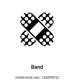 Band icon vector isolated on white background, logo concept of Band sign on transparent background, filled black symbol