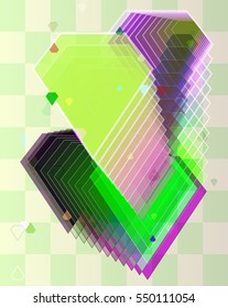 band at impartial diamond vector background, modern faction around booklet