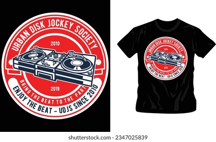 Band logos, album covers, party time musical festival vector illustration t-shirt design editable template